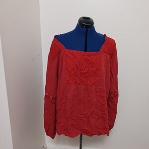 Orinda Blouse Plus Size 4x Lace Crochet Flowy